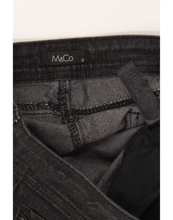M&Co Vaqueros Bootcut para Mujer UK 12 Medium W32 L30 Algodón Negro