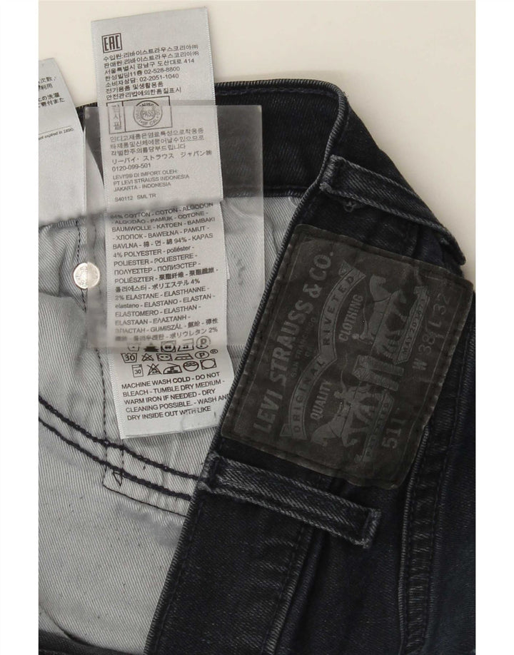 Levi's Hombre 511 Slim Jeans W38 L32 Algodón Azul