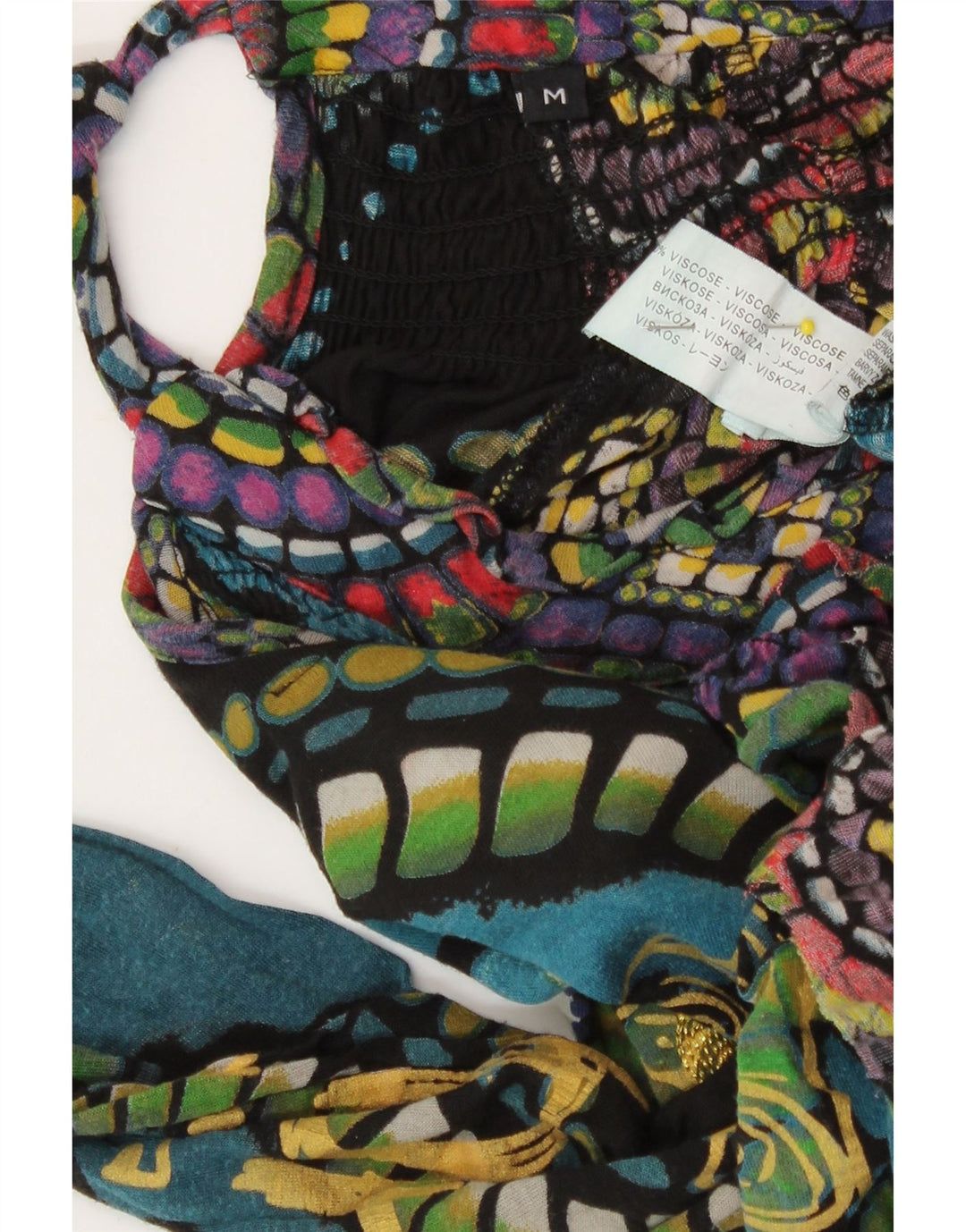 Desigual Blusa con estampado abstracto para mujer UK 40 Medium Multicolor
