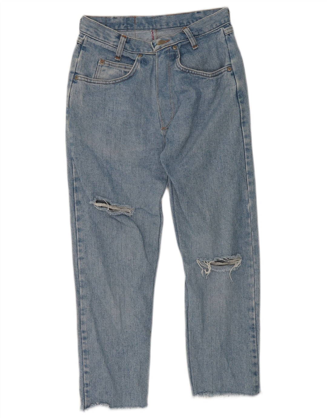 WRANGLER Mens Distressed Cropped Jeans W28 L25 Blue