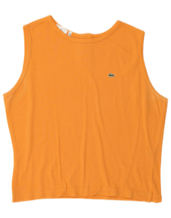 Camiseta Corta Mujer Lacoste Talla 46 XL Algodón Naranja