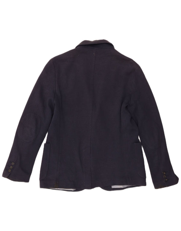 Zara Chaqueta tipo blazer de 2 botones para hombre EU 50 Mediana Azul marino Algodón