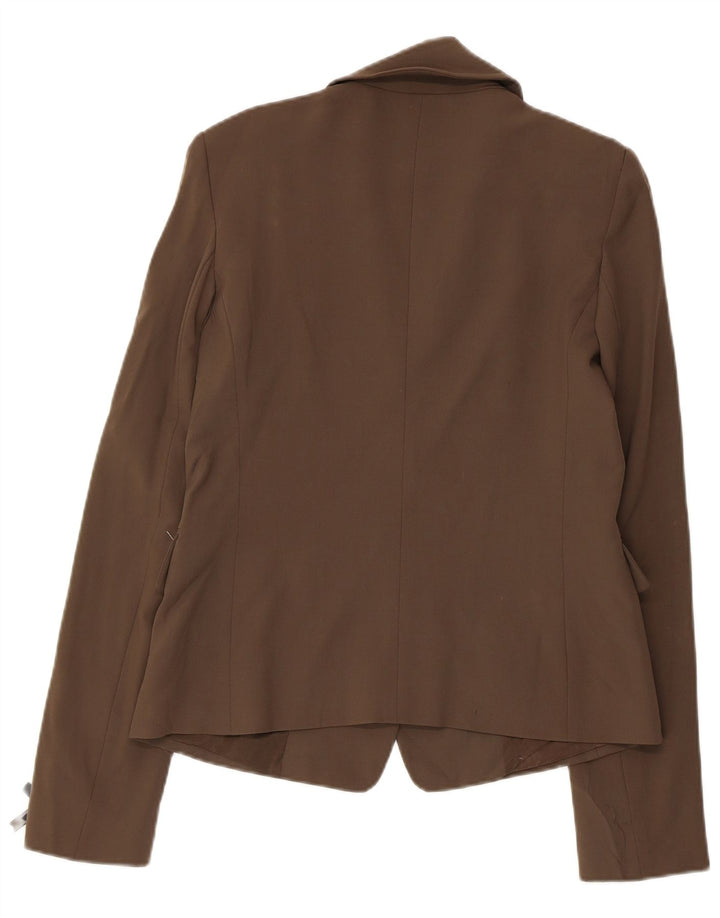 PATRIZIA PEPE Chaqueta Blazer de 2 Botones para Mujer IT 46 Grande Lana Virgen Marrón