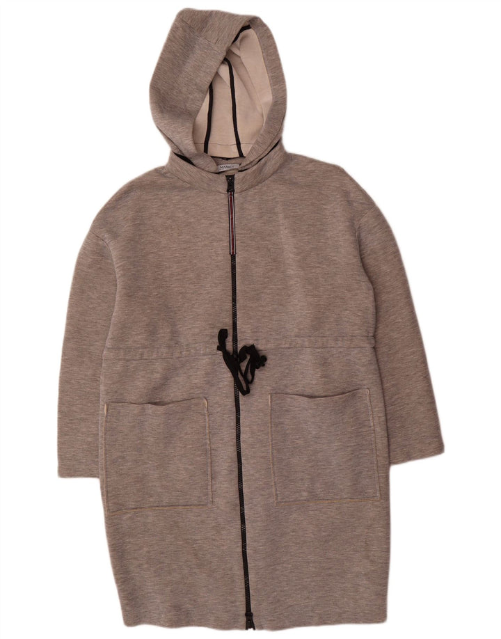 Max & Co. Abrigo extragrande con capucha para mujer Reino Unido 10 Modal moteado gris pequeño