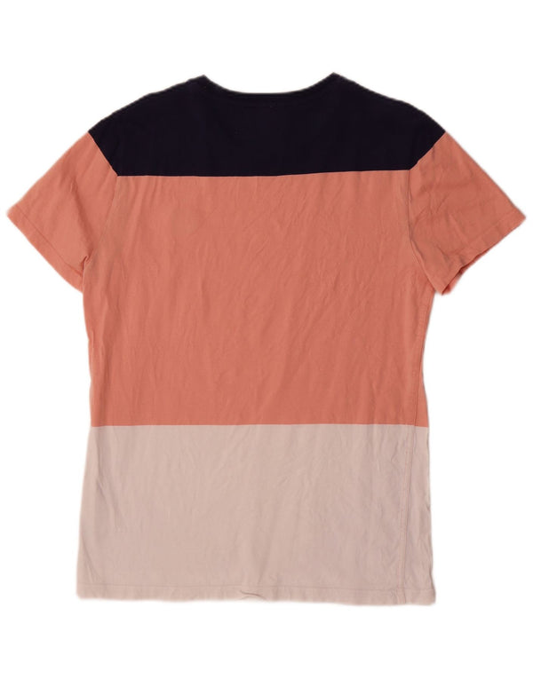 SUPERDRY Camiseta para Mujer Top UK 40 Large Rosa Colorblock Algodón
