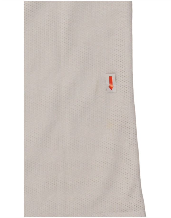 NIKE Mens Dri Fit Graphic T-Shirt Top Small White Striped Polyester