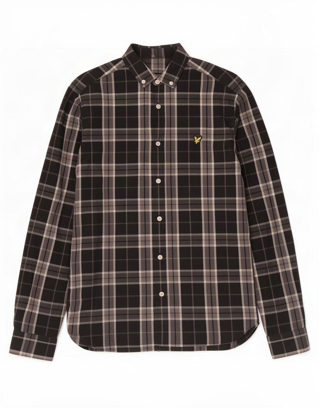 Camisa Lyle & Scott para hombre Small Black Check Cotton