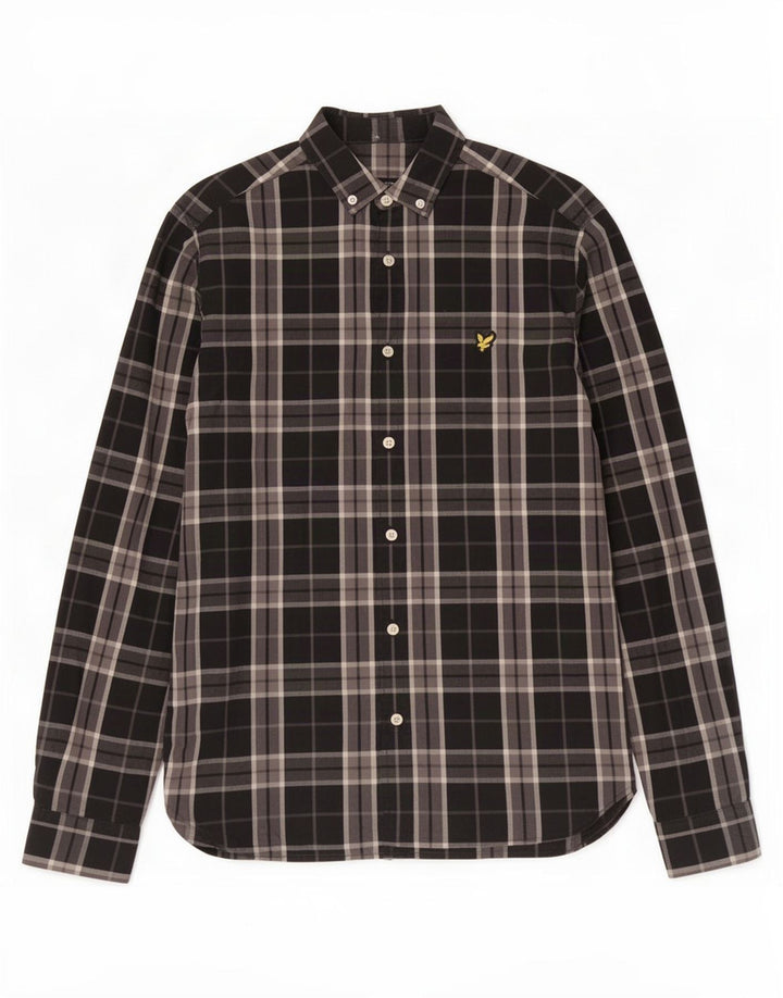 Camisa Lyle & Scott para hombre Small Black Check Cotton