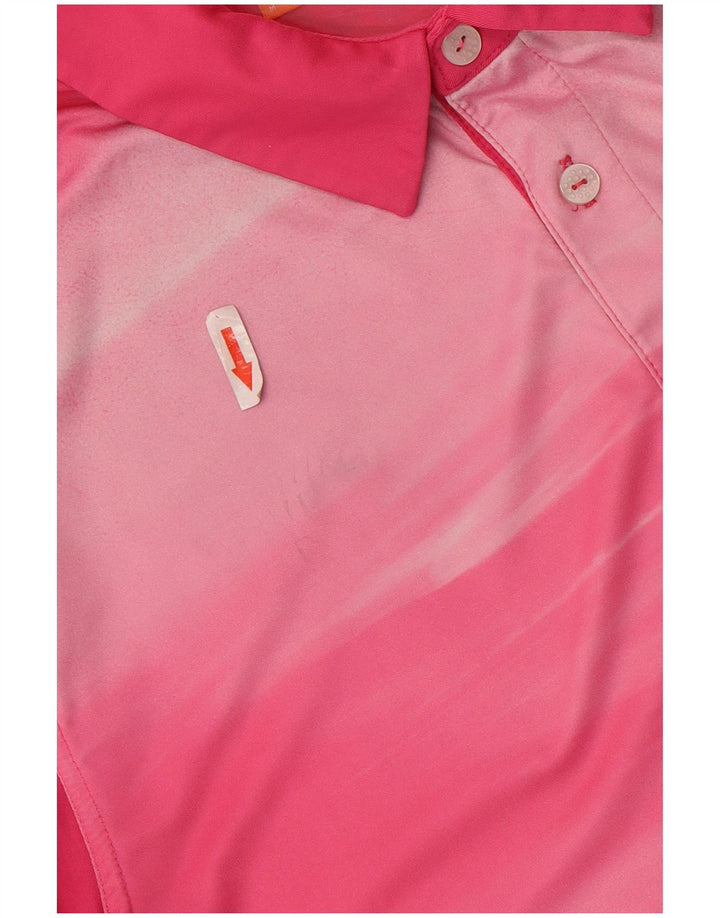 Polo Puma Con Estampado Abstracto Poliéster Rosa Medio