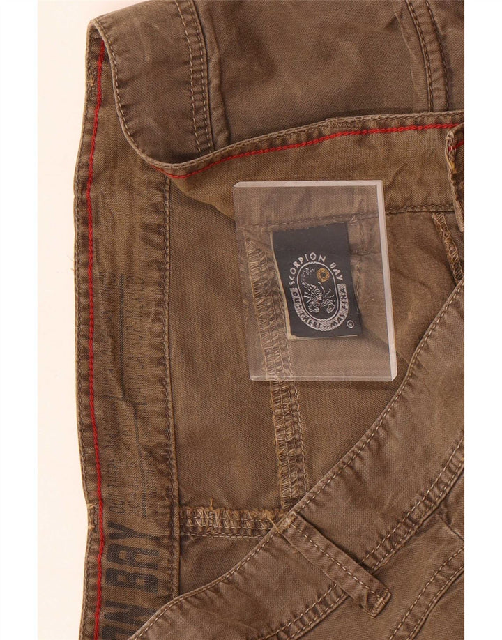 Scorpion Bay Pantalones cortos casuales regulares para hombre W33 Algodón marrón medio