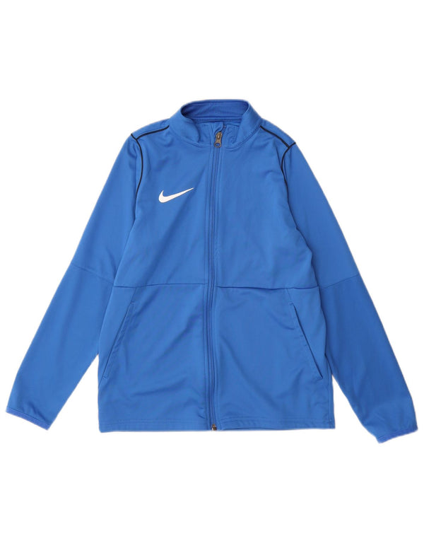Nike Boys Dri Fit Chándal Top Chaqueta 10-11 años Azul Medio Poliéster