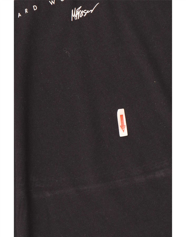 Nike Dri Fit Graphic Camiseta para hombre, talla mediana, algodón negro