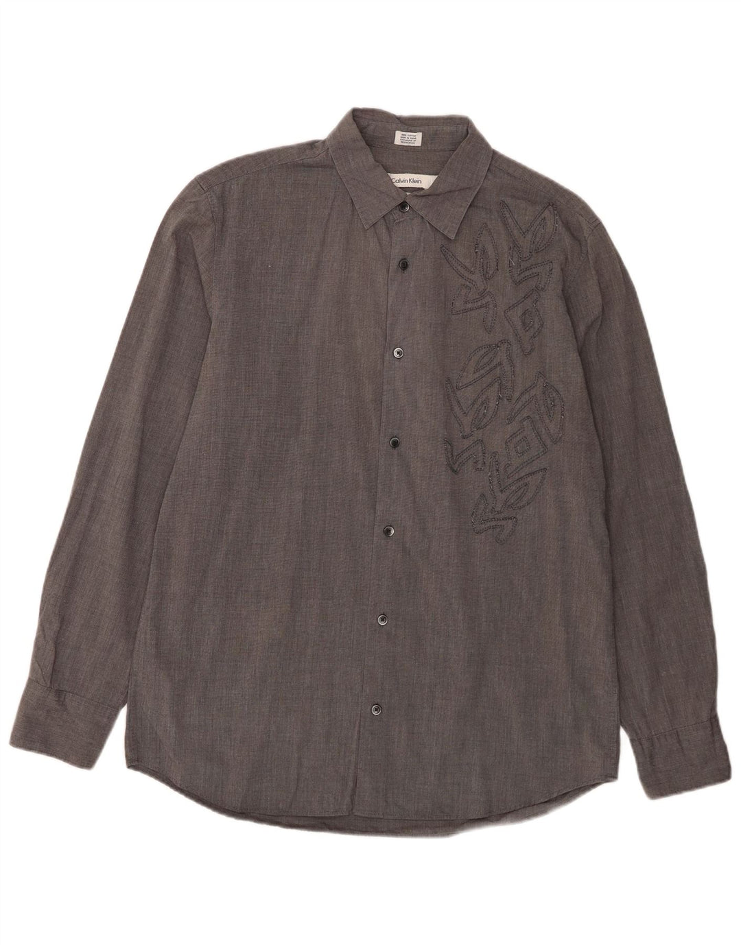Camisa CALVIN KLEIN Hombre Modern Fit Algodón Gris Medio