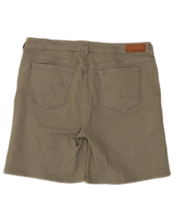 Pantalones cortos vaqueros para mujer Fat Face UK 12 Medium W32 Caqui Algodón