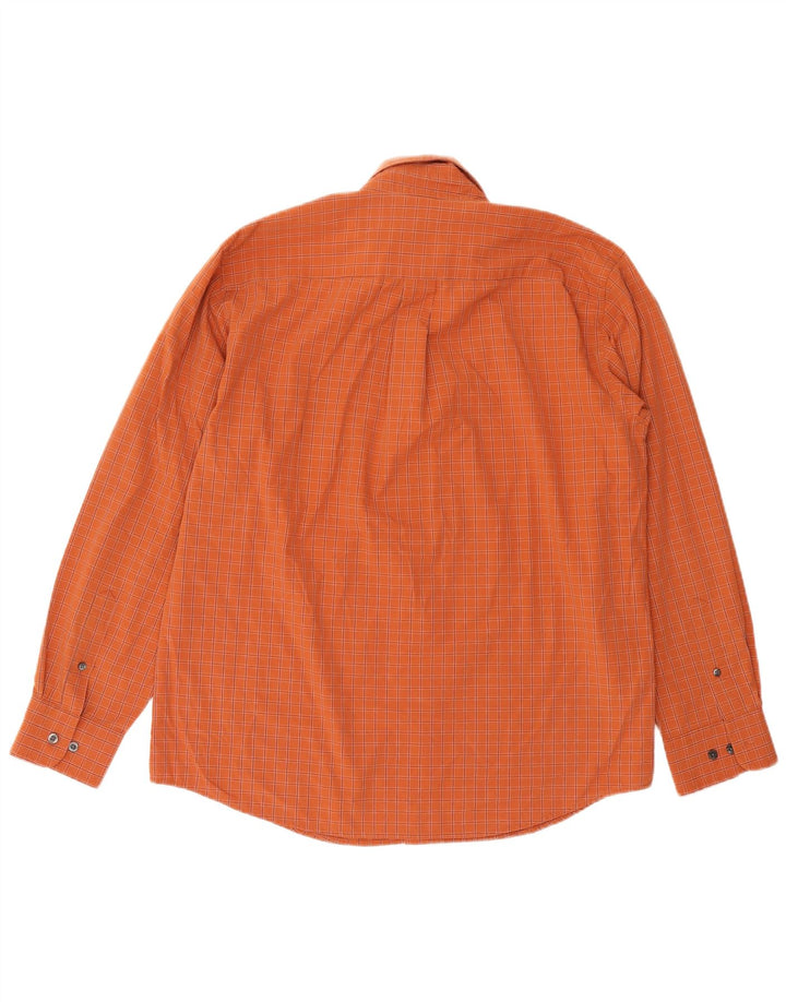 Dockers Camisa Grande De Algodón A Cuadros Naranja Para Hombre