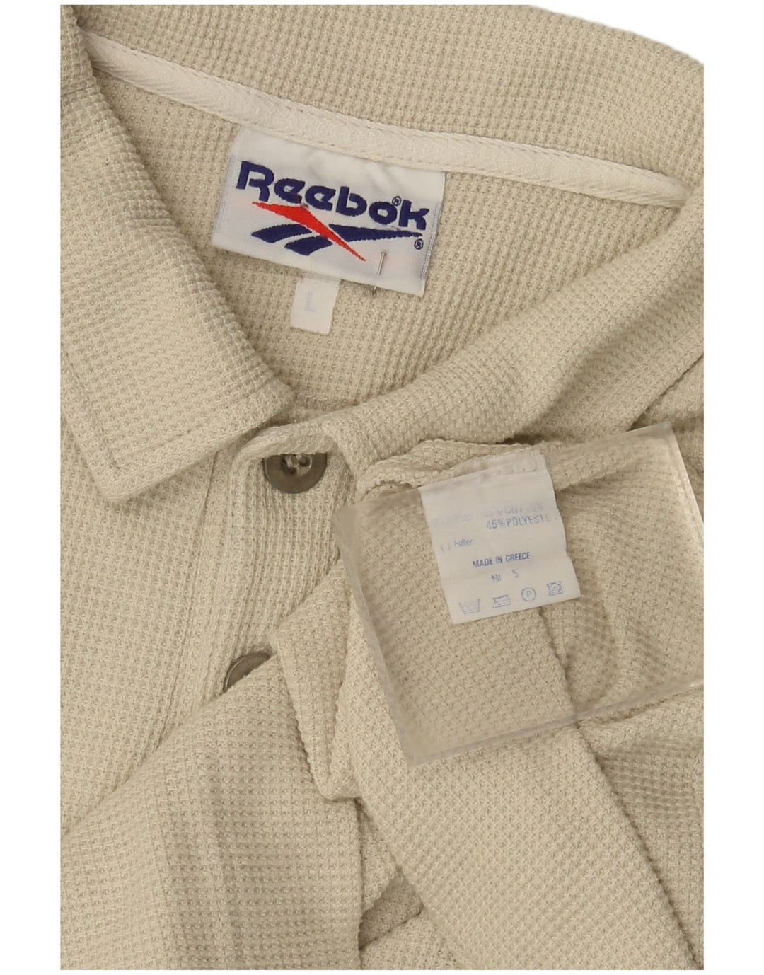 Polo Reebok Hombre Grande Beige Algodón