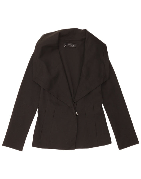 Zara Chaqueta Blazer De 1 Botón para Mujer UK 42 Medium Black