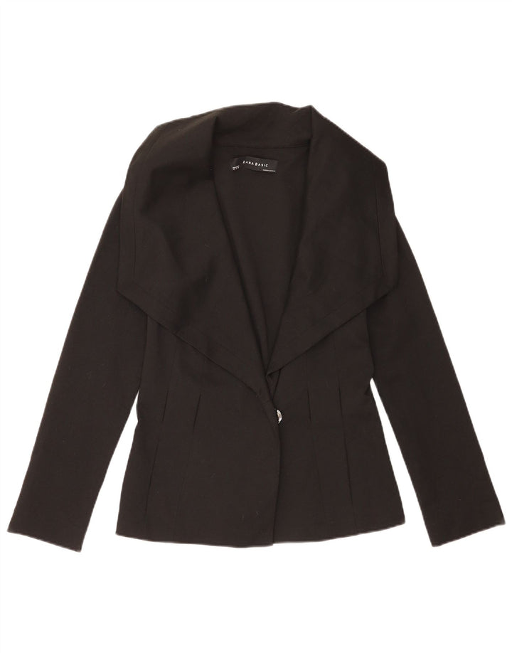 Zara Chaqueta Blazer De 1 Botón para Mujer UK 42 Medium Black