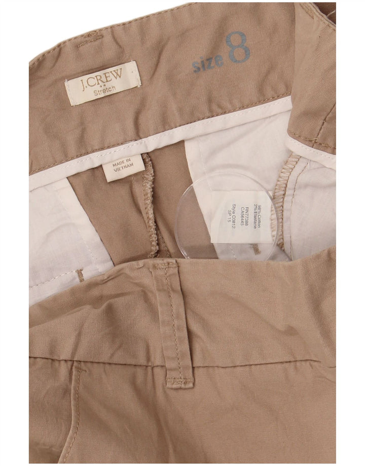 J. Crew Pantalones cortos chinos para mujer US 8 Medium W32 Algodón marrón