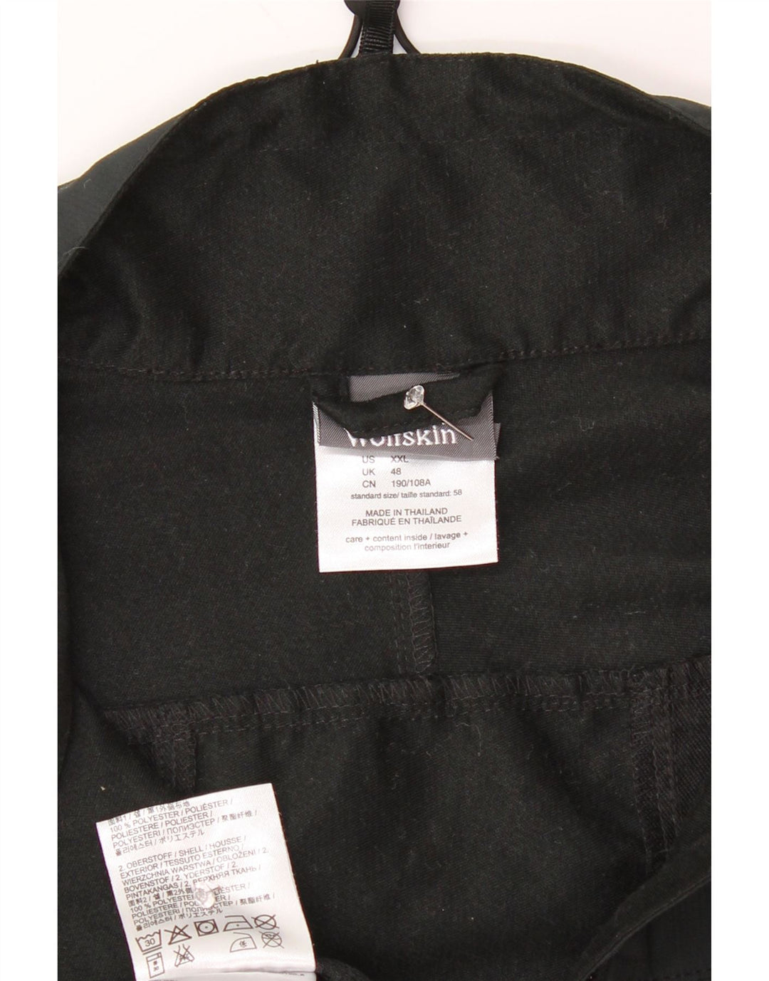 JACK WOLFSKIN Chaleco para hombre UK 48 2XL Poliéster color negro