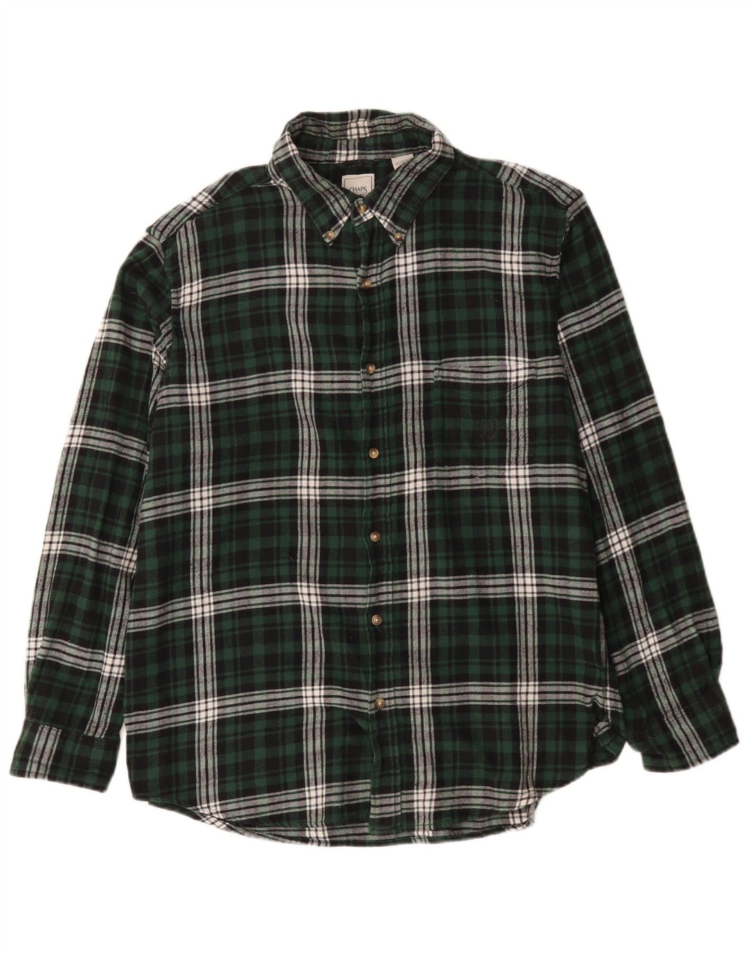 Chaps Camisa de franela para hombre XL Algodón a cuadros verde