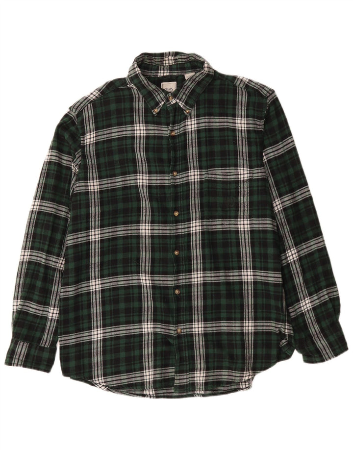 Chaps Camisa de franela para hombre XL Algodón a cuadros verde