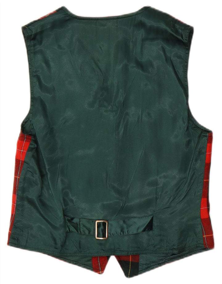 Laura Biagiotti Chaleco Niña 9-10 Años Lana Cuadros Rojo