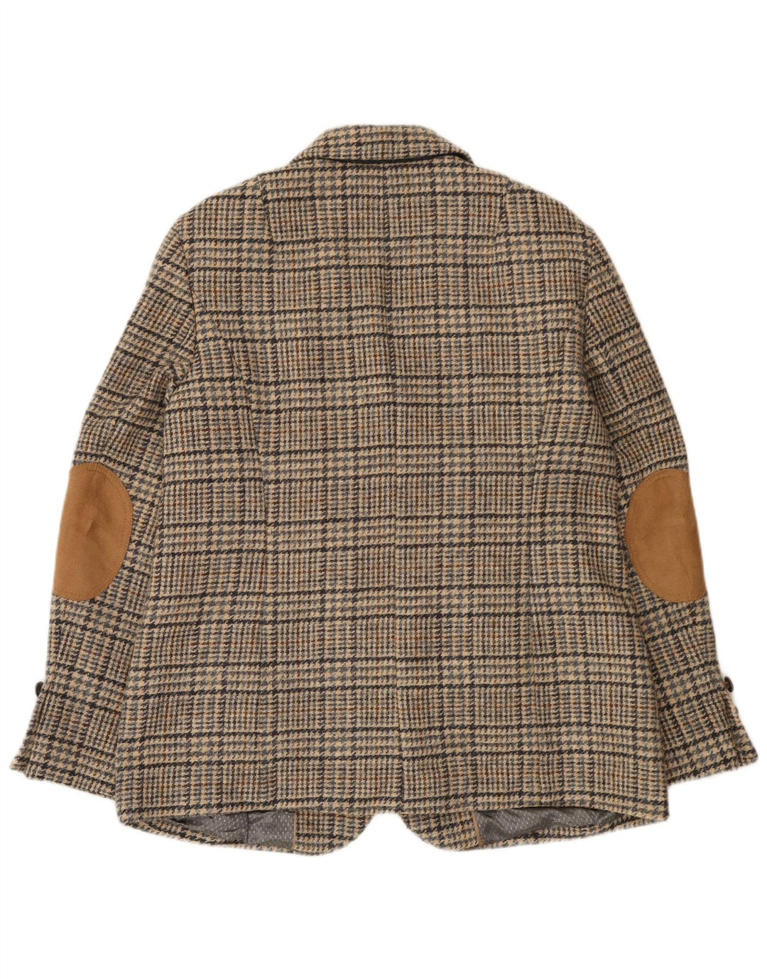 Mona Chaqueta tipo blazer de 4 botones para mujer Reino Unido 44 Grande Marrón Pata de gallo