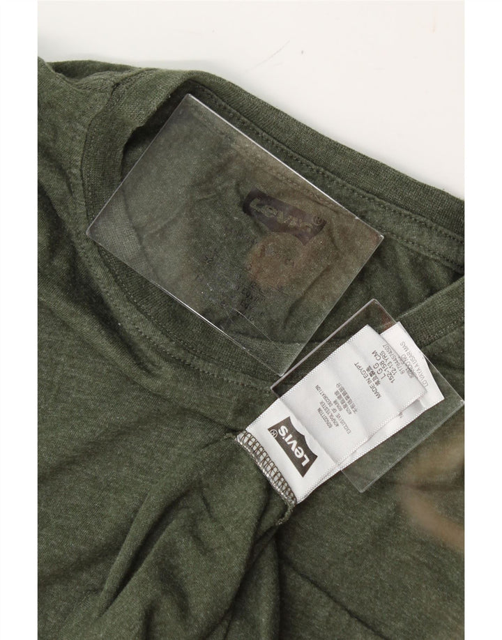 LEVI'S Boys T-Shirt Top 12-13 Years Large Khaki Cotton Vintage Levi's and Second-Hand Levi's from Messina Hembry 