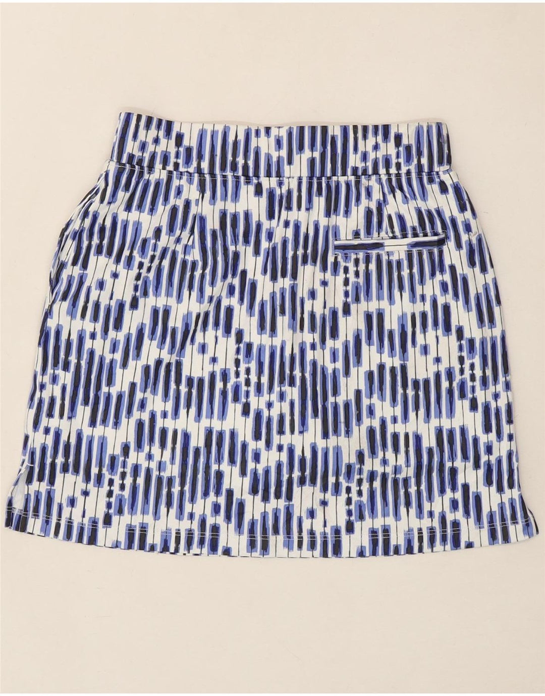 IZOD Womens Skort UK 6 XS Blue Striped Polyester Vintage Izod and Second-Hand Izod from Messina Hembry 