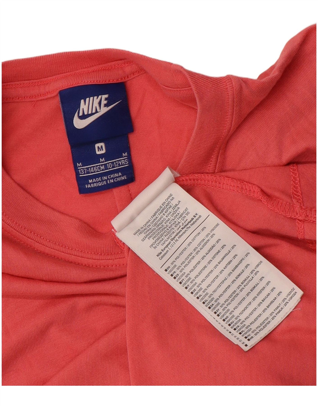 Nike Camiseta Niña Top 10-11 Años Medio Rosa Poliéster