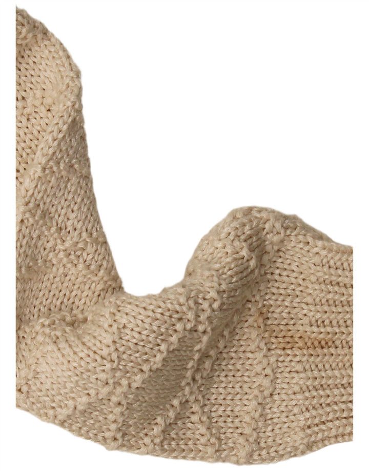 Zara Hombre Jersey Con Cuello En V Jersey XL Acrílico Beige