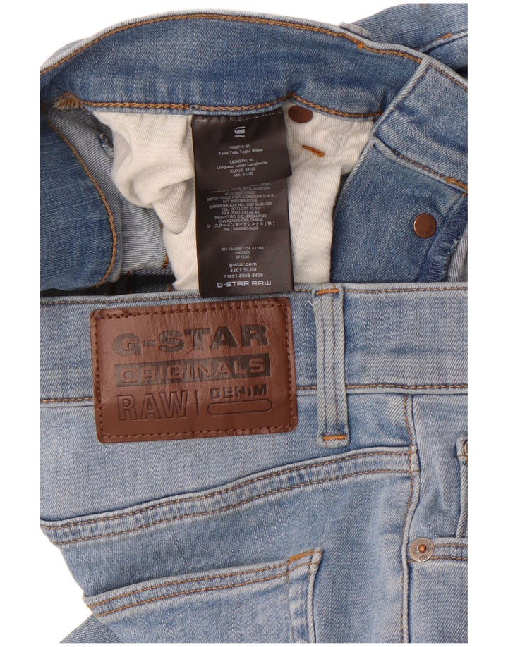 Vaqueros ajustados para hombre G-Star W31 L30 Algodón azul