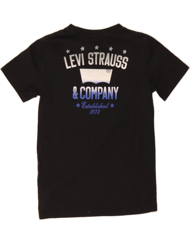 LEVI'S Boys Graphic T-Shirt Top 11-12 Years Black Vintage Levi's and Second-Hand Levi's from Messina Hembry 