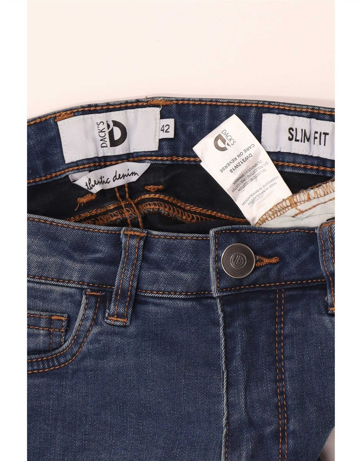 Dack's Jeans Slim para Mujer IT 42 Medium W26 L28 Algodón Azul