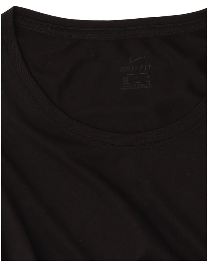 NIKE Camiseta Dri Fit para Mujer UK 10 Small Black