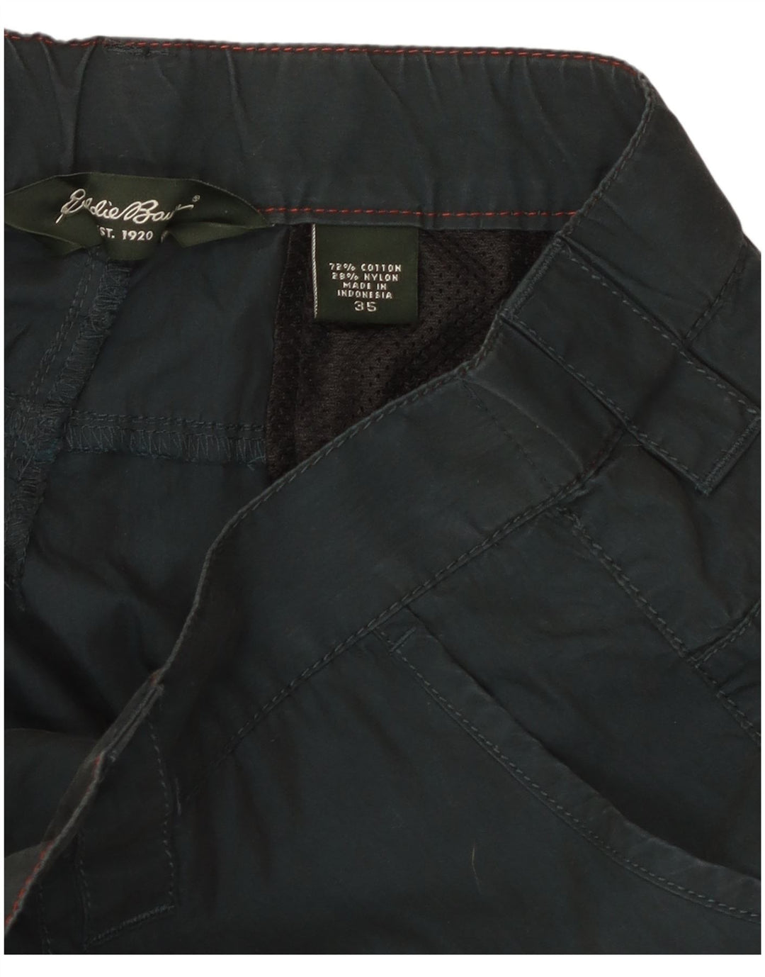 Eddie Bauer Pantalones cortos cargo para hombre W35 Algodón verde grande