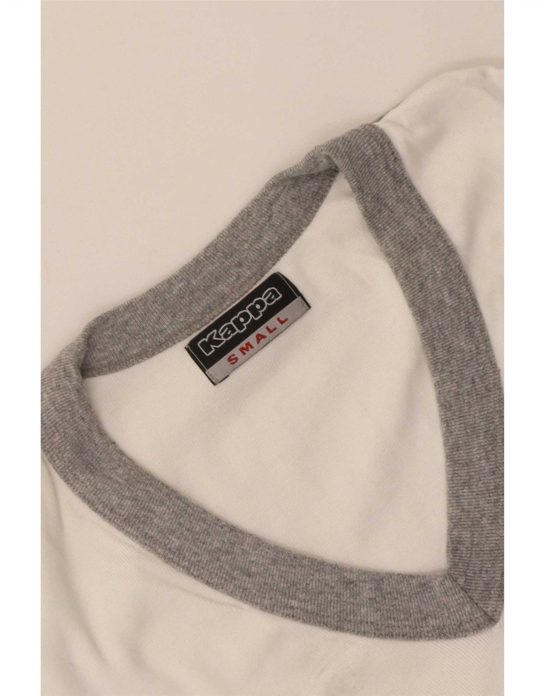 Kappa Camiseta para Mujer Top UK 8 Small White Colorblock
