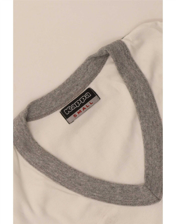 Kappa Camiseta para Mujer Top UK 8 Small White Colorblock