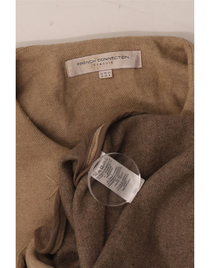 French Connection Abrigo extragrande para mujer UK 10 Small Lana beige