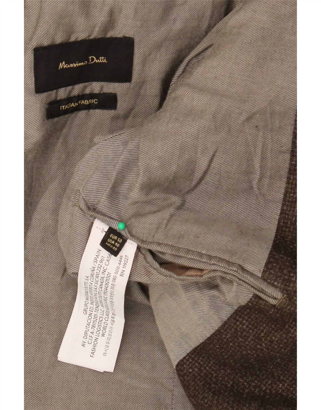 Massimo Dutti Chaqueta Blazer De 2 Botones Hombre EU 50 Lana Marrón Medio