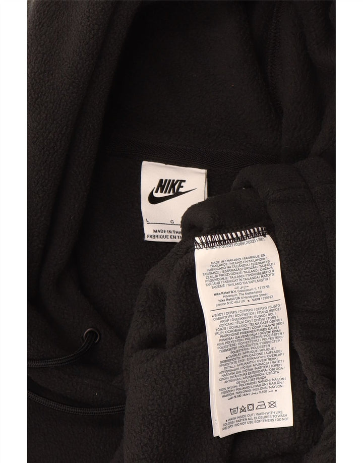Nike - Jersey de forro polar con capucha para hombre, talla grande, poliéster negro