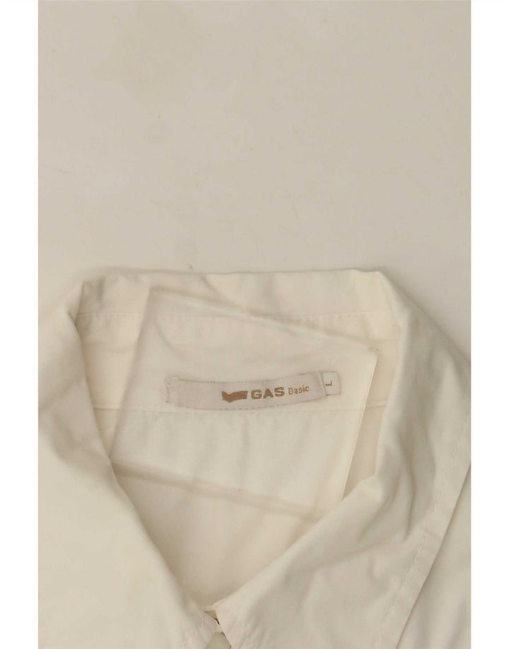 Camisa Gas Mujer UK 44 Grande Blanco