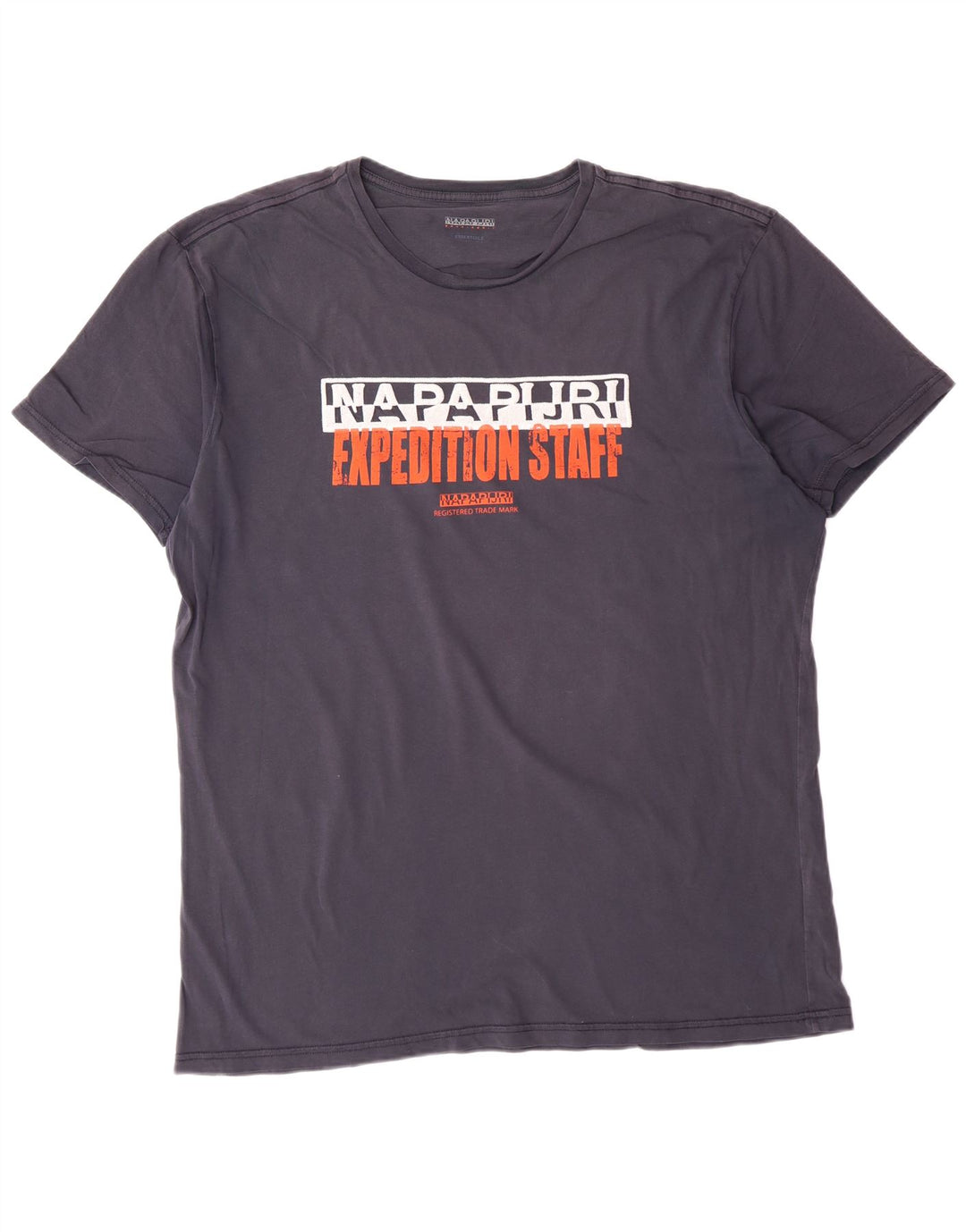 NAPAPIJRI Camiseta con gráfico geográfico para hombre Top 3XL Algodón azul marino