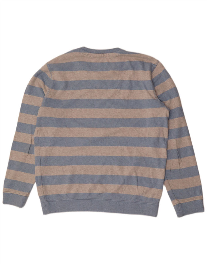CREW CLOTHING Sudadera para Hombre Jersey Grande Gris Rayas Algodón