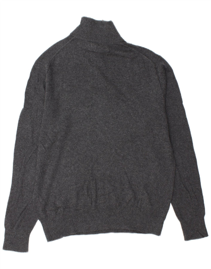 BONOBOS Jersey con cuello y cremallera para hombre de algodón gris medio