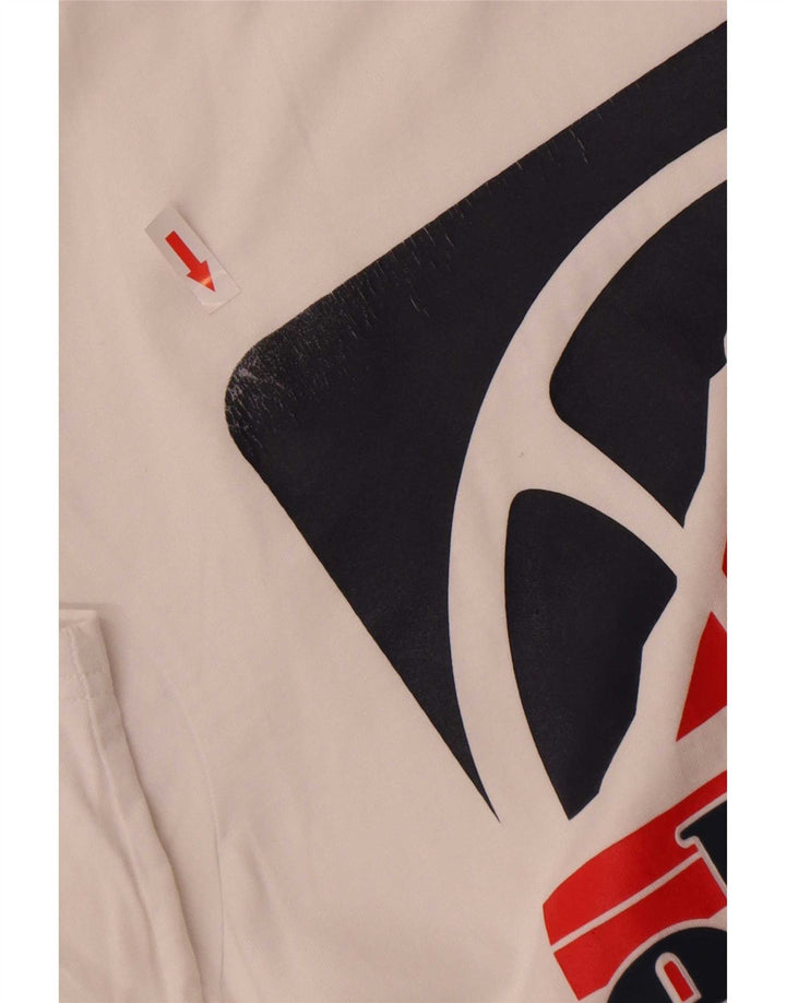 Ellesse - Camiseta gráfica para hombre, talla pequeña, algodón blanco