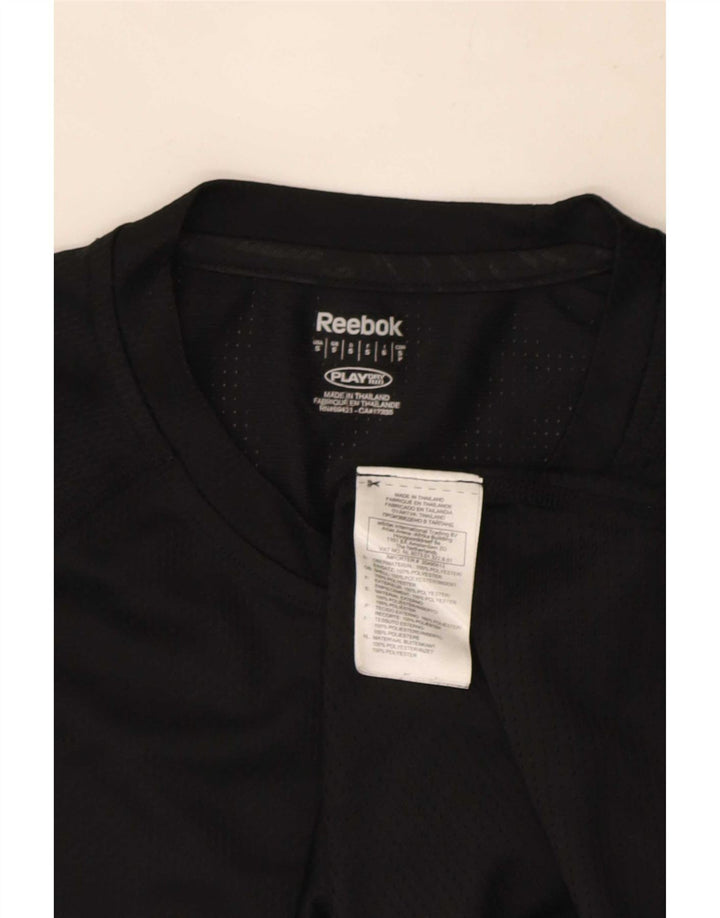 Reebok Mens T-Shirt Top Small Black Polyester