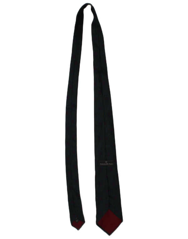 Ermenegildo Zegna Corbata para hombre Talla única Verde Geométrica Seda Clásica