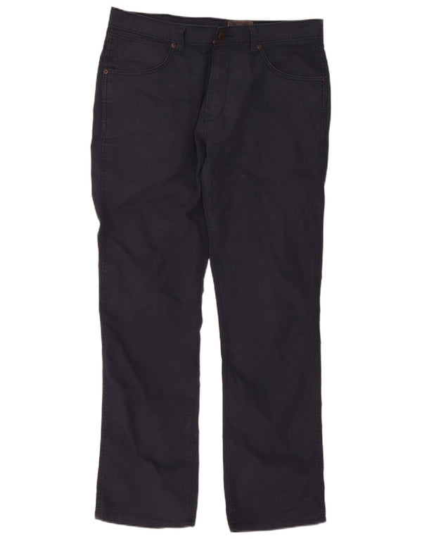 Wrangler Pantalones informales rectos elásticos Arizona para hombre W36 L32 Azul marino